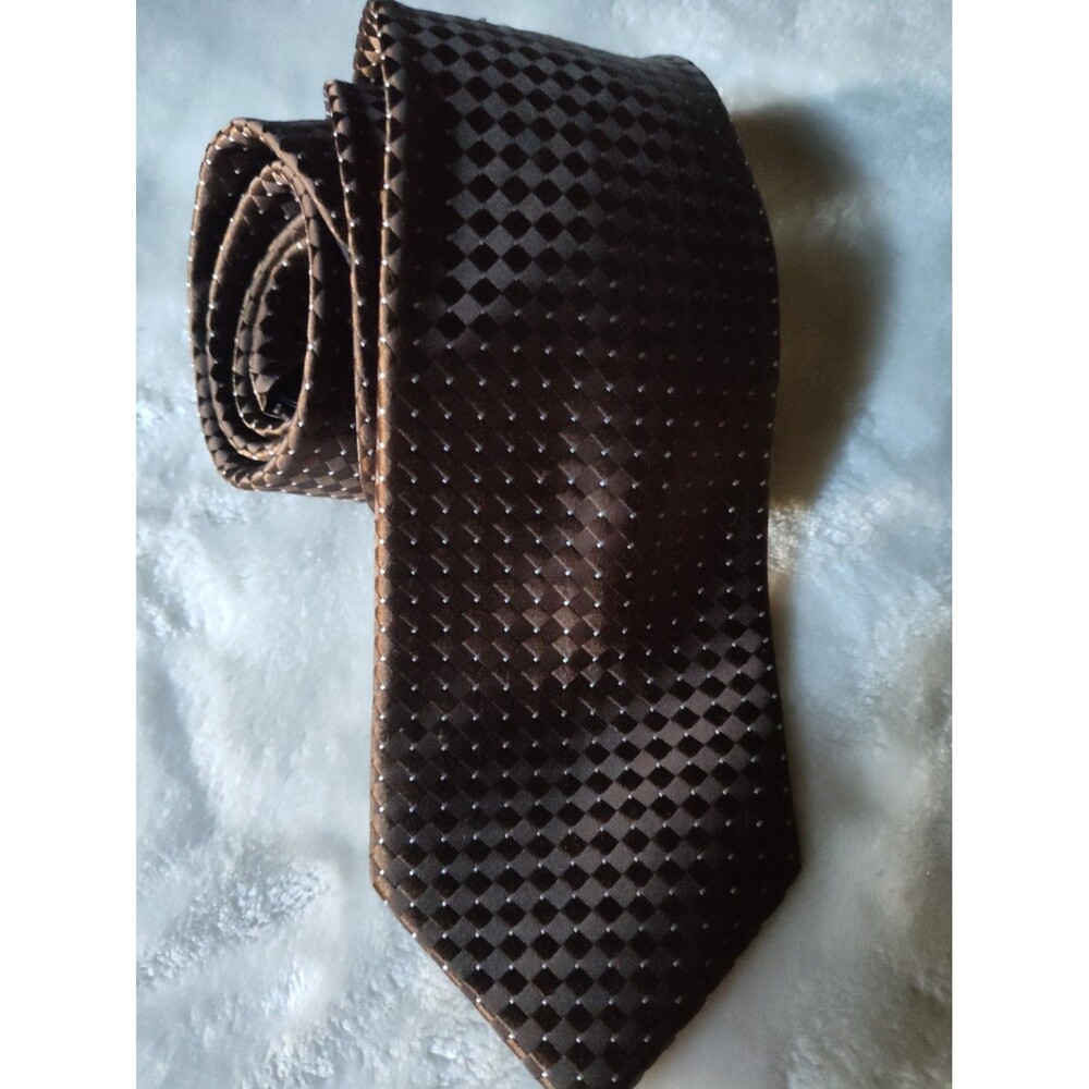 President Donald J. Trump Geometric Bronze Signature Collection 100% Silk Tie